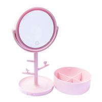 Gambar Biyun Cermin Make Up with LED & Storage - Merah Muda dari Leivy Naturally Indonesia undefined 4 Tokopedia