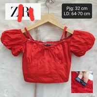 Gambar ZRA Baju Atasan Crop Top Wanita Style dari the hanger apparel undefined 4 Tokopedia
