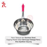 Gambar Panci Susu Panci Gayung Air 18cm Stainless Gagang Warna dari Rajawali Perabot undefined 4 Tokopedia