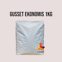 Gambar Gusset Center Seal 1kg ekonomis material metalis tebal 85 mic warna putih tinggi 31 cm, tanpa tintie - putih glossy, dengan valve dari Kemasan Magelang undefined 3 Tokopedia