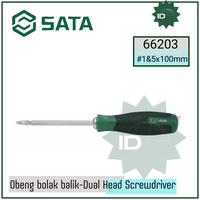 Gambar Obeng Plus Min Reversible 66203 #1 x 1.0 x 5.5 x 100 mm Acetate SATA dari SATA TOOLL undefined 2 Tokopedia