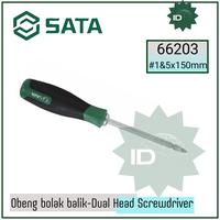 Gambar Obeng Plus Min Reversible 66203 #1 x 1.0 x 5.5 x 100 mm Acetate SATA dari SATA TOOLL undefined 3 Tokopedia