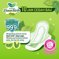 Gambar [Laurier x Lemonilo] ⁠Laurier Natural Clean 16s Fourpack - Pembalut Daun Sirih Long Wing 25cm + Gift Mie Instan Goreng dari KAO Indonesia undefined 3 Tokopedia