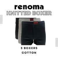 Gambar Renoma Knitted Boxer BO 005a 100% Cotton - Celana Dalam Pria 3in1 - Abu Tua, S dari Renoma.id undefined 1 Tokopedia
