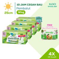 Gambar [Laurier x Lemonilo] ⁠Laurier Natural Clean 16s Fourpack - Pembalut Daun Sirih Long Wing 25cm + Gift Mie Instan Goreng dari KAO Indonesia undefined 1 Tokopedia