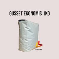 Gambar Gusset Center Seal 1kg ekonomis material metalis tebal 85 mic warna putih tinggi 31 cm, tanpa tintie - putih glossy, dengan valve dari Kemasan Magelang undefined 4 Tokopedia