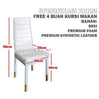 Gambar Dining Table Meja Makan Modern Minimalis Kayu 4 kursi 6 kursi termurah - Marmer dari Toko Marga Jaya Furniture_NEW undefined 3 Tokopedia
