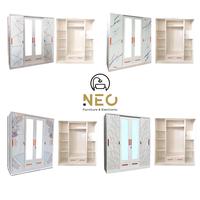 Gambar NEO - LEMARI PAKAIAN BESI 4 PINTU SLIDING MINIMALIS 160x185x50 CM PONTIANAK dari NEO FURNITURE PONTIANAK undefined 1 Tokopedia