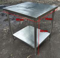 Gambar X399 meja kitchen working table 2 susun stainless 80x70x85cm bekas eks resto dari XKitchen undefined 1 Tokopedia