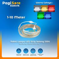 Gambar Paket Siap Pakai 1-10 Meter LED Strip Lampu Hias Plafon Taman Outdoor - Merah, 1 Meter dari Pagi Sore Elektrik undefined 1 Tokopedia
