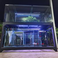 Gambar aquarium air laut 150x60x60 10mm  set sump filter miring sistem wet dry and exhaust dari jonii aquarium undefined 3 Tokopedia