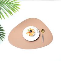Gambar Tatakan Piring Kulit dan Tatakan Piring Oval Tahan Air High Quality - Pink & Grey dari Home Decor Zega undefined 5 Tokopedia