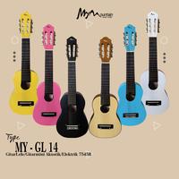 Gambar Gitarlele Akustik Elektrik Custom Terbaru senar nilon - HITAM NILON, PAKET A, AKUSTIK dari Mym Music Store undefined 1 Tokopedia