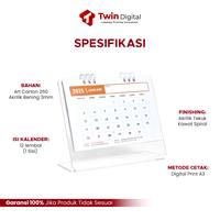 Gambar Custom Kalender Meja Akrilik Spesial Tahun Baru Souvenir & Dekorasi Meja Kerja Estetik - Custom Desain Kalender Akrilik - Template dari twindigital.id undefined 2 Tokopedia