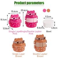 Gambar Tempat Makan Lucu / Lunch Box Cute / Box Bekal Beruang / Lunch Box We Bare Bears Kotak Bekal Makan Rantang Susun Karakter - 1 SUSUN coklat dari Digital Shop99 undefined 2 Tokopedia