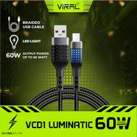 Gambar Viral Luminatic KABEL DATA LED USB MICRO TYPE C LIGHTNING 3A FAST CHARGING - Lightning - Micro USB dari viralofficialstore undefined 1 Tokopedia