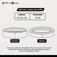 Gambar Double Tape White / Double Tip Putih / Ukuran 12mm X 10M / 24mm X 10M / Termurahh! - 24mm dari PUSAT LAKBAN MURAH undefined 2 Tokopedia