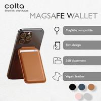 Gambar Colta Magsafe Wallet Vegan Leather Magnetic Card Holder Dompet HP Magnet iPhone Kulit - Navy Blue dari TECHLAB ID undefined 2 Tokopedia