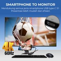 Gambar USB Hub Converter Type C Hub Adapter Laptop Macbook Ipad Tablet Type C 3.1 to HDMI 4K 60Hz USB 3.0 Type C Power Delivery 100W 7 Port 7 in 1PX UCH4K607 dari PX Official Store undefined 5 Tokopedia