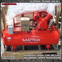 Gambar Matrix Kompresor Angin 3 HP 160 Liter + Engine Penggerak Diesel Solar / Dinamo Listrik MTX-2090 Air Compressor 3HP 160L MTX2090 Original Terbaik - +DINAMO 3 PHASE dari Glodok Diesel undefined 1 Tokopedia
