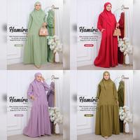 Gambar Gamis Hamira Syari Maroon Set Hijab Crinkle Airflow Premium HQ Realpict Original Fit M-XXL Busui Dress Wanita Muslimah Dewasa - Army dari Hijab Syarqho undefined 2 Tokopedia
