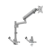 Gambar Bracket Single dan Dual Monitor 17" - 40" Oximus P112U dan P212U Grey / Abu Heavy Duty Mechanical Spring Monitor Arm with USB-Port Topside instalation no more crawling under desk - P112U Abu, Seller dari Oximus Indonesia undefined 4 Tokopedia