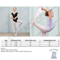 Gambar Leotard Baju Ballet Ballerina Gymnastic Senam Simple Pita Anak Perempuan Premium - Merah, 110 dari Baby Academy undefined 2 Tokopedia