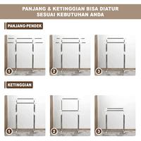 Gambar Gantung Tas Topi Sepatu Standing Cloth Hanger Aesthetic Dekorasi Rumah Tangga Multifungsi Modern - Gantungan Baju Pakaian Stainless Serbaguna Kuat & Kokoh - A23 02 - Putih dari Comfort Homes88 undefined 3 Tokopedia