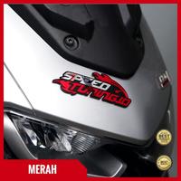 Gambar Aksesoris motor emblem speed tuning stiker logo akrilik 3D speedtuning timbul - red dari autove aksesoris motor undefined 1 Tokopedia