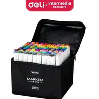Gambar Deli Color Marker 70807-80 With Bag Spidol Warna Dengan Tas 80 Warna Terlaris dari Adiguna Indonesia Store undefined 1 Tokopedia