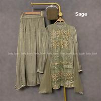 Gambar Sally Scarf Set 3 in 1 Arrisa Set rok  kurung + blouse brukat lace + hijab segi 4 / baju melayu modern - Milk dari sallyscarfofficial undefined 1 Tokopedia