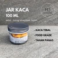 Gambar LUSINAN TUTUP STAINLESS 100ml Toples Jar Botol Kaca / Glass Jar 100 ml dari HS PACKAGING CABANG BALI undefined 2 Tokopedia