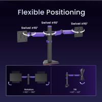 Gambar Bracket Oximus ZD304L / ZD324L RGB | Heavy-Duty 17" - 40" Single / Dual Monitor Bracket - ZD304L dari ESES Komputer undefined 2 Tokopedia
