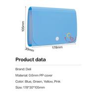 Gambar Deli Dompet plastik A6 map uang map nota map giro Expanding File - Biru dari bless stationery undefined 5 Tokopedia