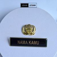Gambar Nama Dada Plus Pin Korpri Name Tag Kuningan Dan Lencana Korpri Peniti - Nametag dan Pin, Magnet dari John_Store.id undefined 2 Tokopedia