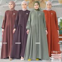 Gambar Disty Dress Gamis Wanita Muslim Motif polos Crinkle Airflow LD 110 - Bata dari Tears Store forever undefined 4 Tokopedia