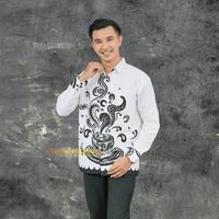 Gambar Galeri Batik Ardev - White Coffee Kemeja Pria Lengan Panjang Pria Reguler Lapis Furing Warna Putih - Lengan Panjang, M dari Galeri Batik Ardev undefined 2 Tokopedia