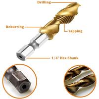 Gambar Mata Bor Pembuat Ulir Drat Mur Baut Tap Drill Set Hex 1/4" M3-M10 dari SAMA TEKNIK undefined 4 Tokopedia