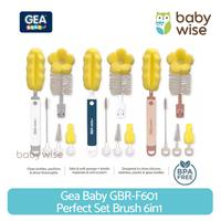 Gambar Gea Baby GBR-F601 Perfect Set Brush 6in1 - Sikat Botol Dot Bayi/Pembersih Botol Susu - White dari Baby Wise Surabaya undefined 1 Tokopedia