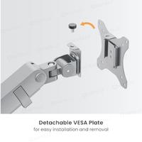 Gambar Bracket Oximus P112U Grey Single Monitor 17" - 40" Heavy Duty Mechanical Spring Monitor Arm with USB-A USB-C Port dari ESES Komputer undefined 5 Tokopedia