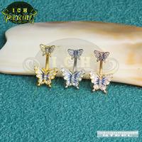 Gambar ICH Belly piercing butterfly zircon/ anting tindik pusar kupu-kupu zircon navel piercing stainless stell - GoldWhite dari ICH Aksesoris 193 undefined 4 Tokopedia