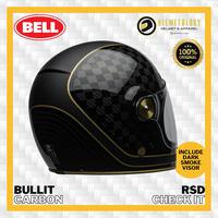 Gambar Bell Bullitt Carbon RSD Check It Helm Full Face Retro Original Roland Sands Design dari HELMETOLOGY Online undefined 3 Tokopedia