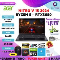 Gambar Acer Nitro V 15 RTX3050 6GB  Ryzen 5 6600H 16GB 512GB 15.6FHD 165Hz W11 OHS - 8GB 512SSD, NON BUNDLING dari Top Tech Comp undefined 1 Tokopedia