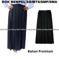 Gambar Rok Panjang Hitam Sekolah SD SMP SMA Model Rempel Premium Rok Hitam Sekolah - Hitam, 3 dari M97 Collection Shop undefined 1 Tokopedia