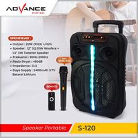 Gambar Speaker Advance S120 S-120 Portable Karaoke Bluetooth 12 inch Speaker + Free Wireless Mic - 2 Mic dari Adamo Store undefined 4 Tokopedia