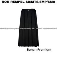 Gambar Rok Panjang Hitam Sekolah SD SMP SMA Model Rempel Premium Rok Hitam Sekolah - Hitam, 3 dari M97 Collection Shop undefined 3 Tokopedia