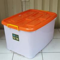 Gambar [Instant] Kotak Penyimpanan Pakaian Serbaguna Shinpo Sky Cb 150 Liter Roda Bawah Box Container L Lter Tempat Letak Baju Barang Mainan Perlengkapan Lainnya Storage Boxs Plastik Pelastik Plastic Tebal Stater Pack Transparan Bening Simple Simpel Rds1 dari Center Plus Shop undefined 5 Tokopedia