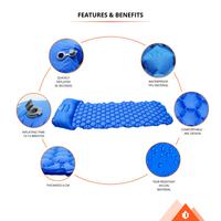 Gambar Bogaboo Sleeping Pad Tiup Inflatable SERI TIUP Kasur Angin Tiup Mulut Matras Tenda empuk air bed tent Ultralight with Pillow And repair kit BGB bukan naturehike tomshoo dhaulagiri klymit sea to summit bigadventure alltrek dari GROSIRAN OUTDOOR GEAR undefined 4 Tokopedia