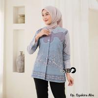 Gambar Blus Batik Wanita Premium Terbaru Lengan Panjang Batik A A Pekalongan - Laura Terakota, L dari Batik A A Pekalongan undefined 3 Tokopedia