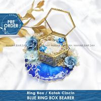 Gambar PO Blue Resin Ring Box Kotak Cincin / Ring Bearer Tempat Cincin Ringbox Cincin Terrarium Mahar Seserahan Engagement dari Mahar.biar.sah undefined 4 Tokopedia